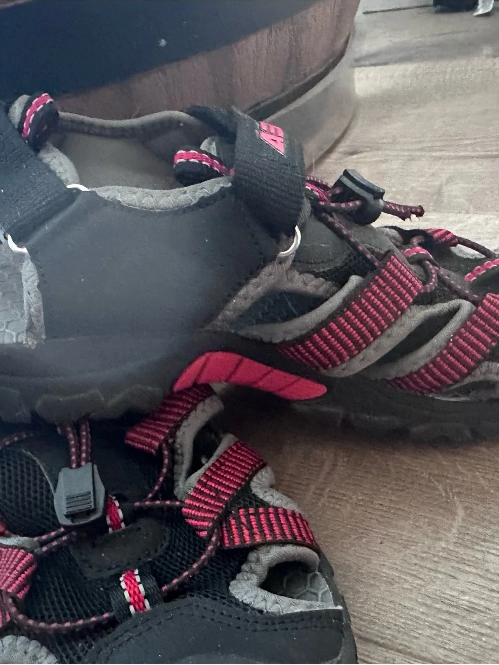 Kids' Black and Red Active Sandals